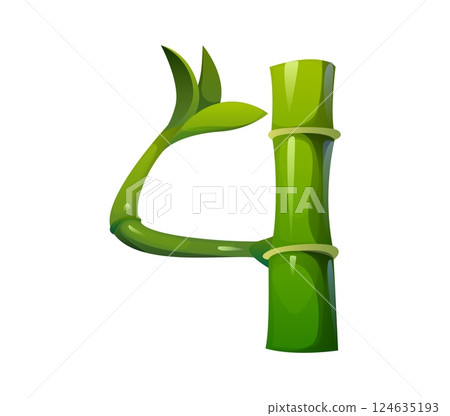 Summer vacation travel cartoon font bamboo plant digit 4 four. Resort travel typeface number, holiday leisure vector math type digit. Summer kids ABC typeface figure or alphabet font numeral symbol Summer vacation travel cartoon font bamboo plant digit 4 four. Resort travel typeface number, holiday leisure vector math type digit. Summer kids ABC typeface figure or alphabet font numeral symbol 124635193