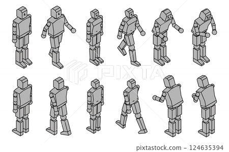 人形機器人等距材料集 124635394