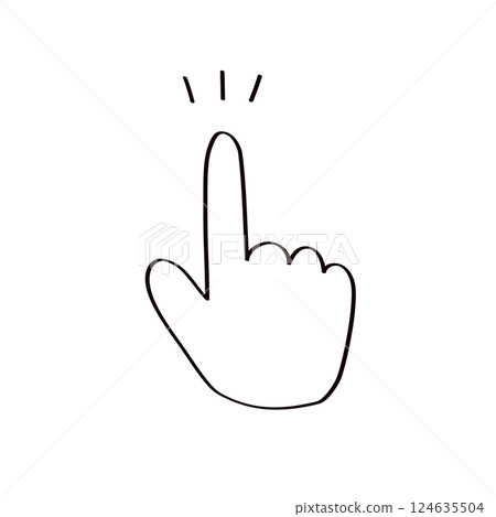 Pointing finger illustration Pointing finger illustration 124635504