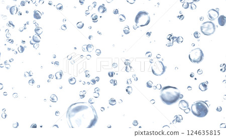 落下的水滴-白色背景 124635815