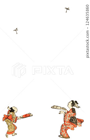 踢毽子的女孩留言卡資料 124635860