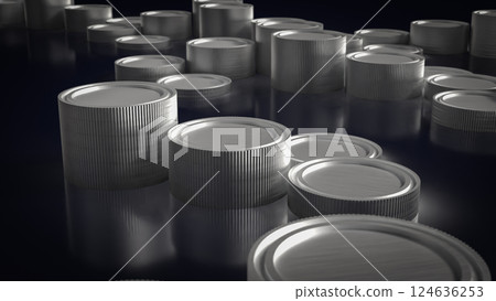The Silver coins for Business concept 3d Rendering. The Silver coins for Business concept 3d Rendering. 124636253