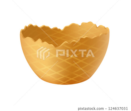 Waffle Texture Bowl Perfect for Desserts and Snacks 124637031