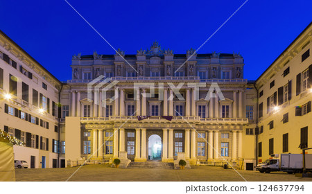 Palace or Palazzo Ducale, a historical building in Genoa, Italy 124637794