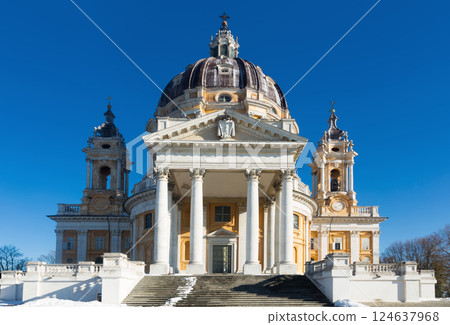 Architecture Basilica of Superga church in Turin, Italy 124637968