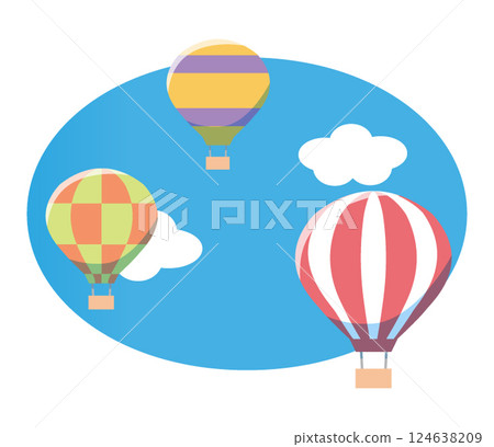 Balloon and blue sky Balloon and blue sky 124638209