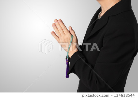 Mourning clothes, praying, funeral, image Mourning clothes, praying, funeral, image 124638544