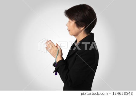 喪服、祈禱、葬禮、圖像 124638548