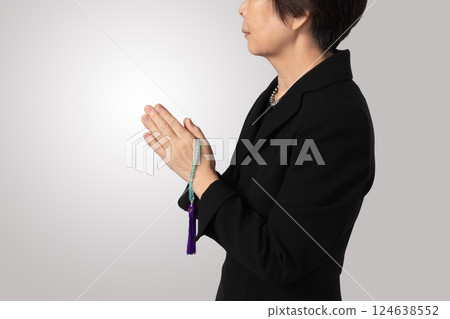 喪服、祈禱、葬禮、圖像 124638552
