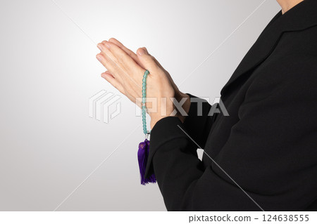 Mourning clothes, praying, funeral, image Mourning clothes, praying, funeral, image 124638555