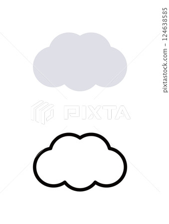 雲,多雲,灰色,簡單 雲,多雲,灰色,簡單 124638585
