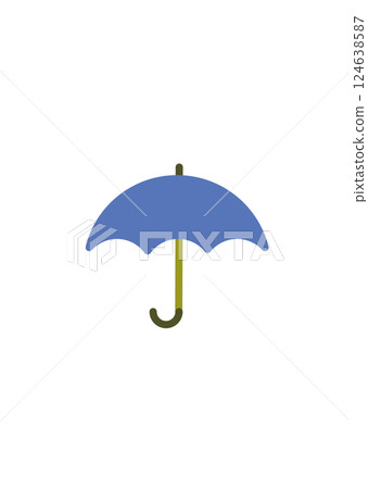 雨傘,藍色,簡單,無主線 雨傘,藍色,簡單,無主線 124638587