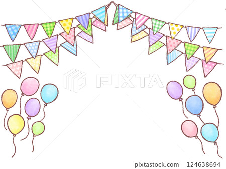 用氣球裝飾花環 用氣球裝飾花環 124638694