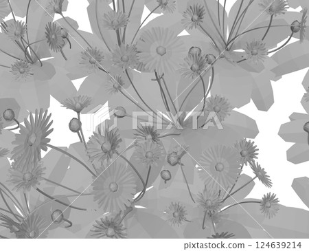 Set of differents flower on white background. Grass with herbs and wild flowers. Vector isolated polygonal of floral meadow. Gray polygonal of grass, flowers and herbs isolated on white background. 3D Set of differents flower on white background. Grass with herbs and wild flowers. Vector isolated polygonal of floral meadow. Gray polygonal of grass, flowers and herbs isolated on white background. 3D 124639214