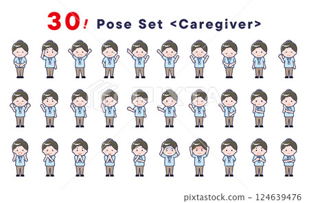 「照顧者」姿勢插圖集 30 「照顧者」姿勢插圖集 30 124639476
