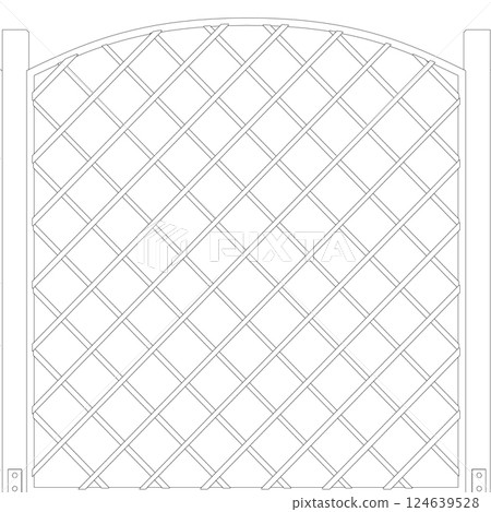 Contour Chain link fence. Metal Wire Fence. Outline Wire grid construction. Creative vector illustration of chain link fence wire mesh steel metal. Contour Chain link fence. Metal Wire Fence. Outline Wire grid construction. Creative vector illustration of chain link fence wire mesh steel metal. 124639528
