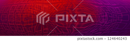具有大波浪紫色幾何圖案的網路空間風格圖像背景橫幅 124640243