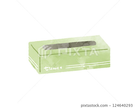 Empty tissue box - watercolor Empty tissue box - watercolor 124640293