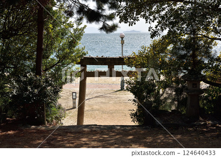 Torii gate of Iruka Shrine in Etajima City 124640433