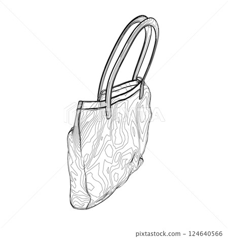 Contour bag vector illustration. Ladies fashion bag. Shopping bag icon. Contour bag vector illustration. Ladies fashion bag. Shopping bag icon. 124640566