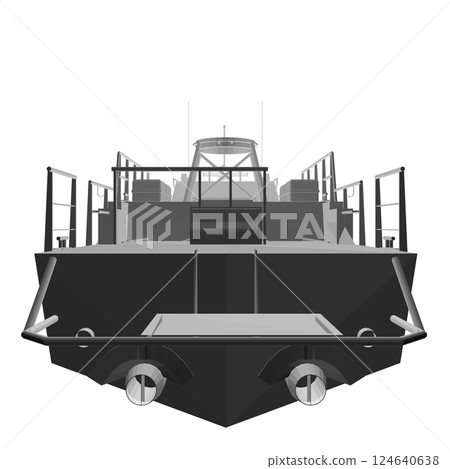 Warship icon gray polygonal. Military ships and naval vessels. isolated vector images. Military ship polygonal vector. Military vehicle template vector isolated on white. 3D. Warship icon gray polygonal. Military ships and naval vessels. isolated vector images. Military ship polygonal vector. Military vehicle template vector isolated on white. 3D. 124640638