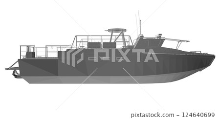 Warship icon gray polygonal. Military ships and naval vessels. isolated vector images. Military ship polygonal vector. Military vehicle template vector isolated on white. 3D. Warship icon gray polygonal. Military ships and naval vessels. isolated vector images. Military ship polygonal vector. Military vehicle template vector isolated on white. 3D. 124640699
