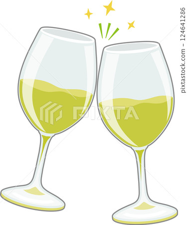 A toast with white wine A toast with white wine 124641286