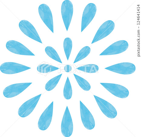 煙火,煙火,夏季,節慶,煙火表演,剪影,水彩,手繪,紋理,插畫素材 124641414