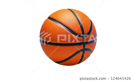 High-detailed basketball isolated on a white background perfect for sports design and digital artwork available in PNG format High-detailed basketball isolated on a white background perfect for sports design and digital artwork available in PNG format 124641426