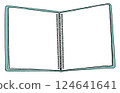 一本打開的空白螺旋筆記本 124641641
