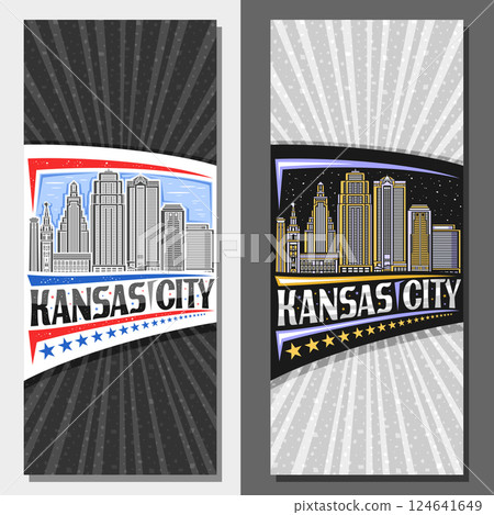 Vector vertical layouts for Kansas City Vector vertical layouts for Kansas City 124641649