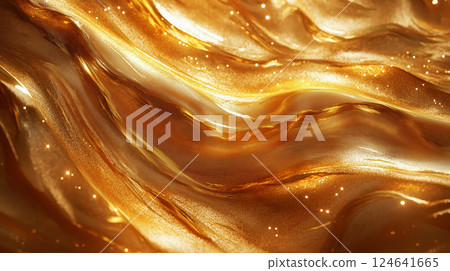 Abstract gold texture background. Abstract luxury gilded age wallpaper. Ai generated. 124641665