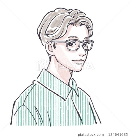 Men and boys illustration material set Men and boys illustration material set 124641685