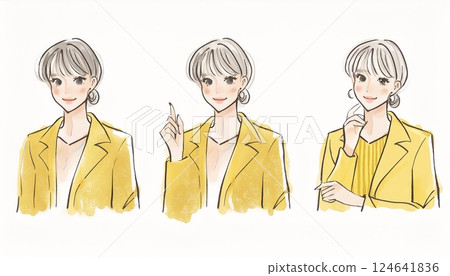 Illustration material of women and girls 124641836