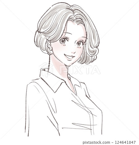 婦女和女孩插畫素材 124641847