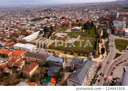 View from drone of Georgian town Telavi View from drone of Georgian town Telavi 124641926