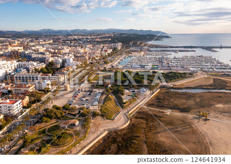 Aerial photo of Vilanova i la Geltru, province of Barcelona, Spain Aerial photo of Vilanova i la Geltru, province of Barcelona, Spain 124641934