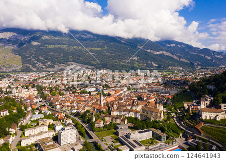 General view of Swiss town of Chur on summer day General view of Swiss town of Chur on summer day 124641943
