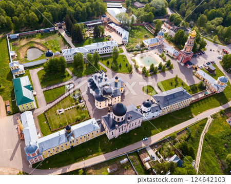 Holy Ascension Davids desert from helicopter. Moscow region. Russia 124642103