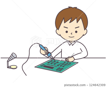 Boy soldering 124642309