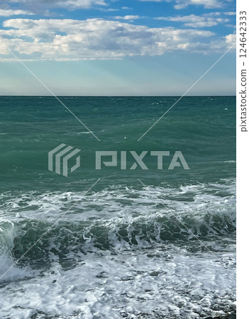 Black Sea in autumn in Sochi Black Sea in autumn in Sochi 124642333