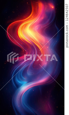 Vibrant abstract background with flowing lines and dynamic motion blur effects in magenta and cyan Vibrant abstract background with flowing lines and dynamic motion blur effects in magenta and cyan 124642507