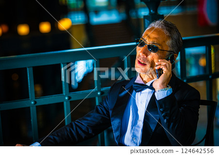 Senior man expressing anger over the phone Senior man expressing anger over the phone 124642556