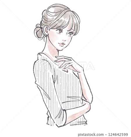 Illustration material of women and girls 124642599