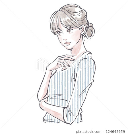 Illustration material of women and girls 124642659