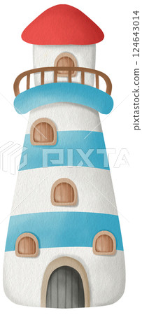 Nautical Clipart Set Sailboats Lighthouses Rowboats Marine Elements for Ocean Themed Designs 124643014