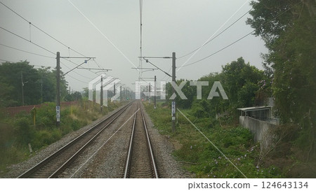 台灣嘉義-2022年11月08日：嘉義市區台鐵水上鎮路高架鐵路前推進工程 124643134