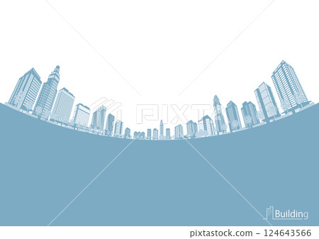 Cityscape silhouette illustration. Big city image illustration. Cityscape silhouette illustration. Big city image illustration. 124643566