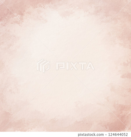Watercolor background of delicate pink color as square template for a postcard with imitation clouds or old paper.Abstract spots and divorces of large strokes.Hand drawn illustration Watercolor background of delicate pink color as square template for a postcard with imitation clouds or old paper.Abstract spots and divorces of large strokes.Hand drawn illustration 124644052