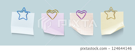 Metal paper holders or binder clips 124644146